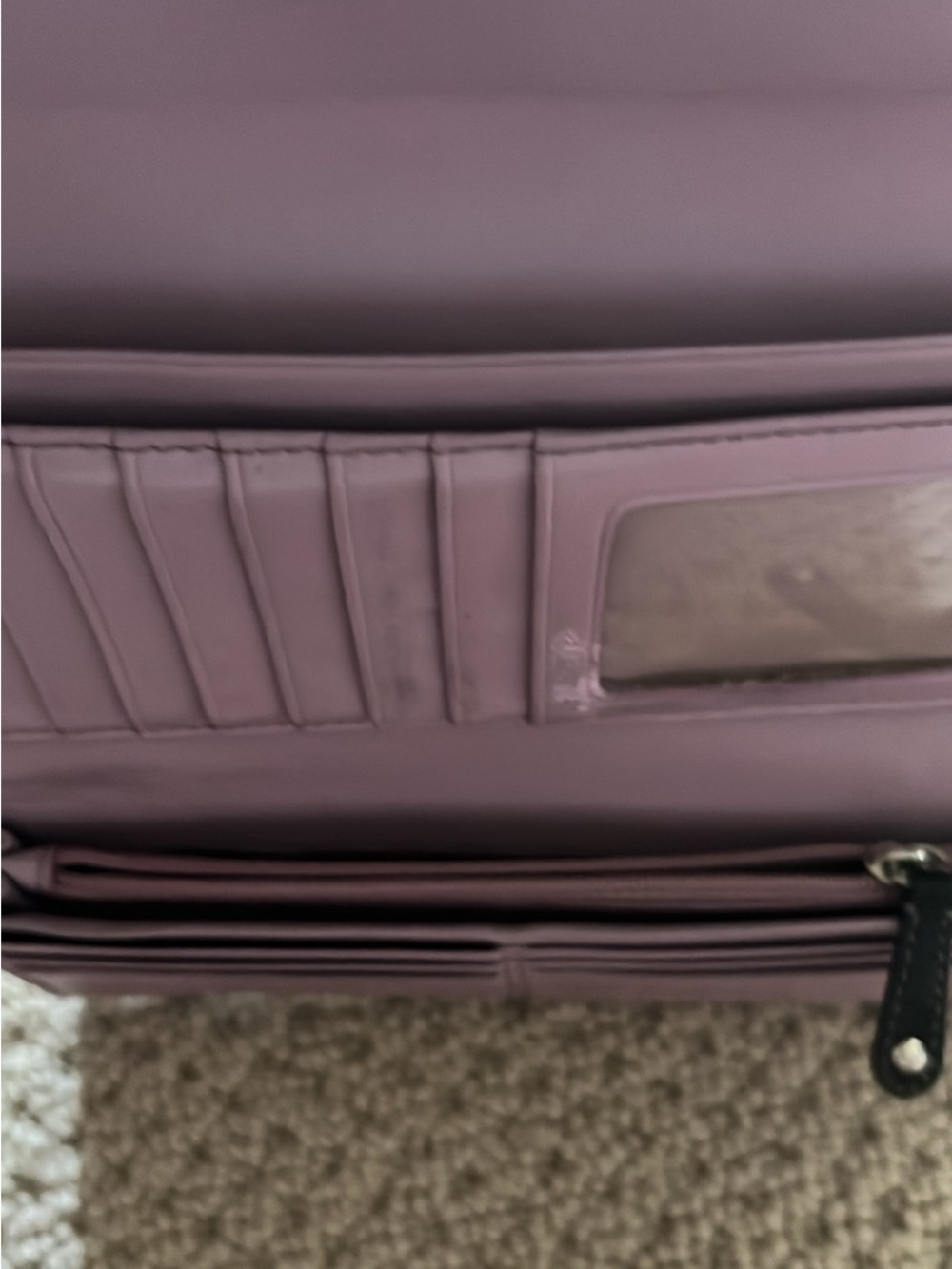 Kate Spade Pink Saffiano Zip-Around Wallet Clutch with Stud & Pearl Accents - Picture 5 of 7